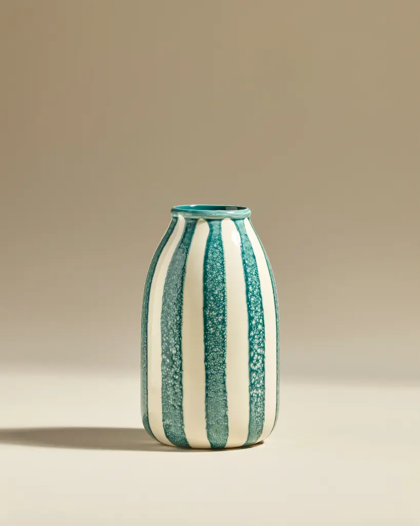 MSL - Vase Moyen Riviera Bleu Sarah D14X24CM
