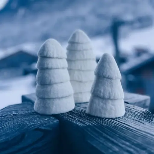 [NEW_0022] New Heidi - Lot 3 sapins blanc